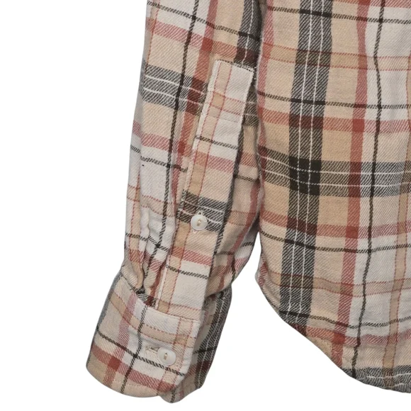 Madewell Mens Perfect Fit Harvest Moon Double Weave  Flannel Button Shirt Small - Picture 4 of 9